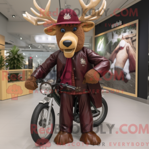 Maroon Irish Elk mascot...