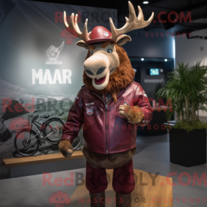 Maroon Irish Elk mascot...