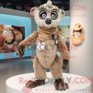 Tan Lemur maskot kostyme...