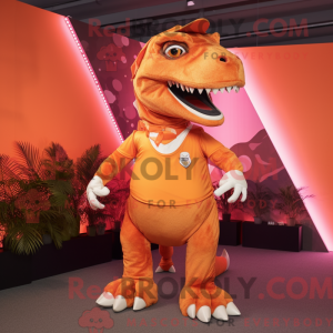 Orange Tyrannosaurus mascot...