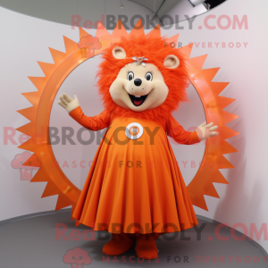 Orange pindsvin maskot...
