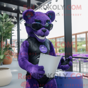 Purple Panther mascot...