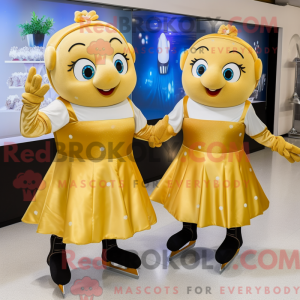 Gold Pair Of Ice Skates...