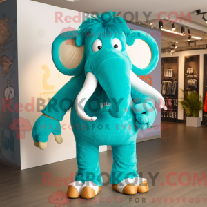 Turquoise Mammoth mascot...