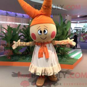 Tan gulerod maskot kostume...
