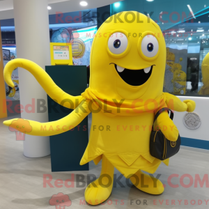 Lemon Yellow Kraken mascot...