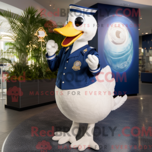 Navy Swan mascot costume...