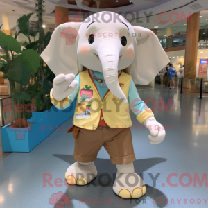 Cream Elephant mascot...