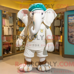 Cream Elephant mascot...