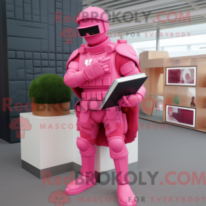 Pink Spartan Soldier mascot...