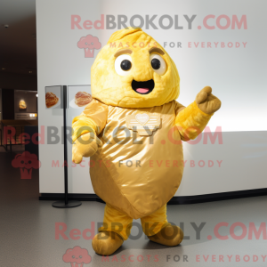 Gold Potato mascot costume...