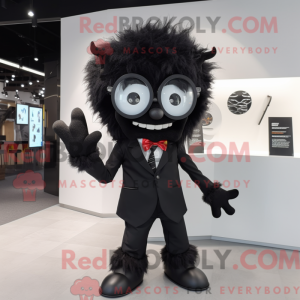 Black Demon mascot costume...