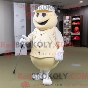 Crème golfbal mascotte...