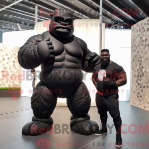 Sort Strongman maskot...