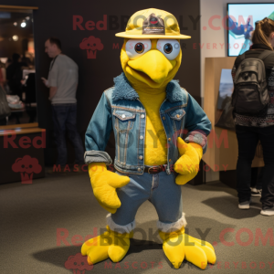 Mascotte de Corbeau jaune...