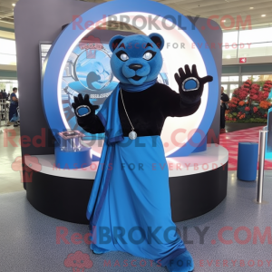 Blue Panther mascot costume...