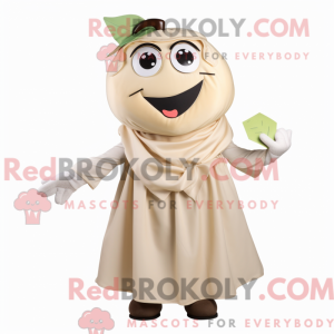 Beige æble maskot kostume...