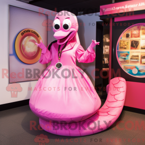 Rosa slangemaskotkostyme...