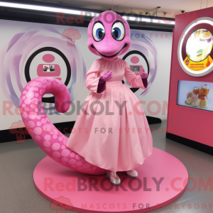 Rosa slangemaskotkostyme...