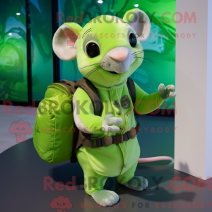 Limegrøn Dormouse maskot...