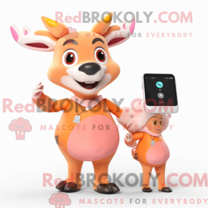 Peach Deer mascotte kostuum...