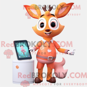 Peach Deer Maskottchen...