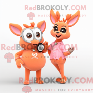 Peach Deer mascotte kostuum...