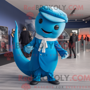 Teal Blue Whale mascot...