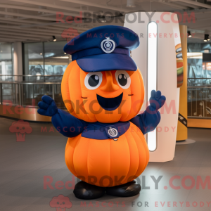 Navy Pumpkin maskot kostume...