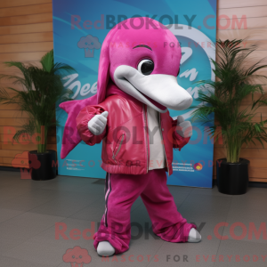 Magenta Dolphin mascot...