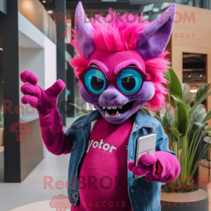 Magenta Chupacabra maskot...