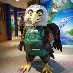 Green Haast S Eagle mascot...