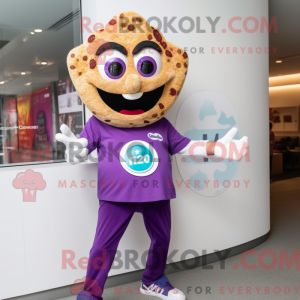 Purple Pizza Slice mascot...
