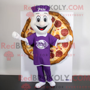 Purple Pizza Slice mascot...