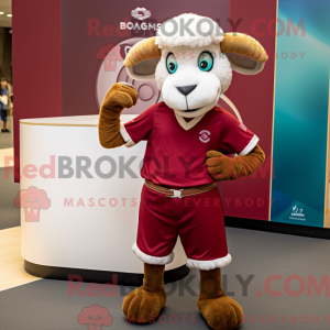 Maroon Ram-maskotdraktfigur...