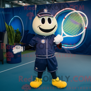 Navy Tennis Racket mascot...