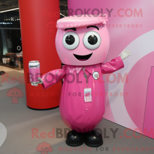 Pink Soda Can mascot...