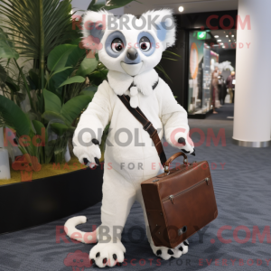 White Lemur mascot costume...