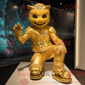 Gold Ice mascot costume...