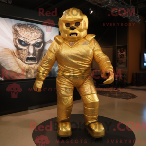 Gold Ice-mascottekostuum...