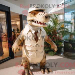 Beige T Rex mascot costume...