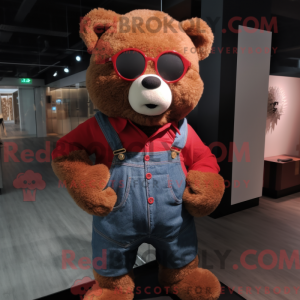 Red Teddy Bear mascot...