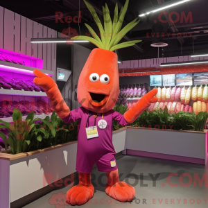 Magenta gulerod maskot...
