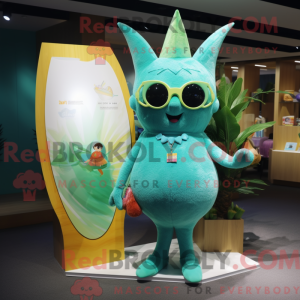 Turkis Mango maskot kostume...