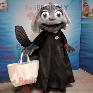 Black Cod mascot costume...