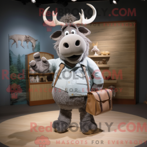 Gray Elk mascot costume...