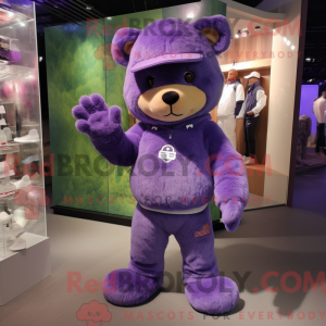 Lavender Teddy Bear mascot...