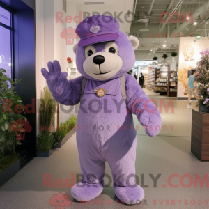 Lavender Teddy Bear mascot...