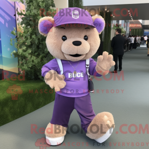 Lavendel Teddy Bear maskot...