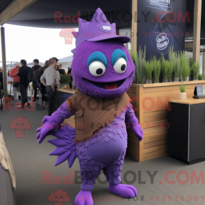 Personaggio mascotte viola...